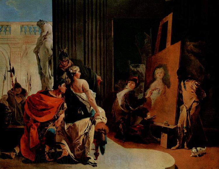 Giovanni Battista Tiepolo Alexander der Grobe und Campaspe im Atelier des Apelles France oil painting art